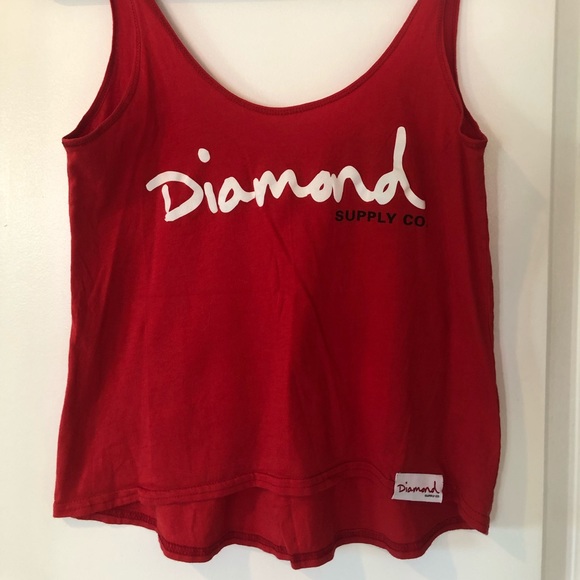 Diamond Supply Co. Tops - Red Diamond Supply Tank Top